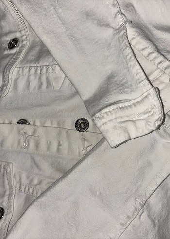 Kadın Beyaz Kısa Kot Ceket - Görsel 2