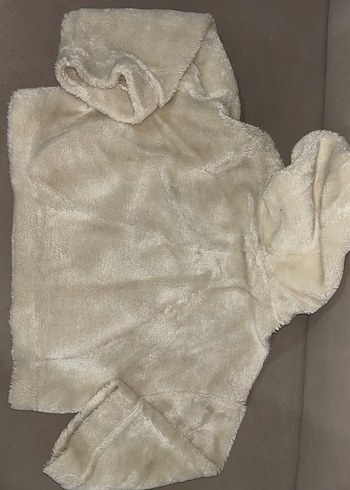 Beyaz Peluş  Ceket - Görsel 4