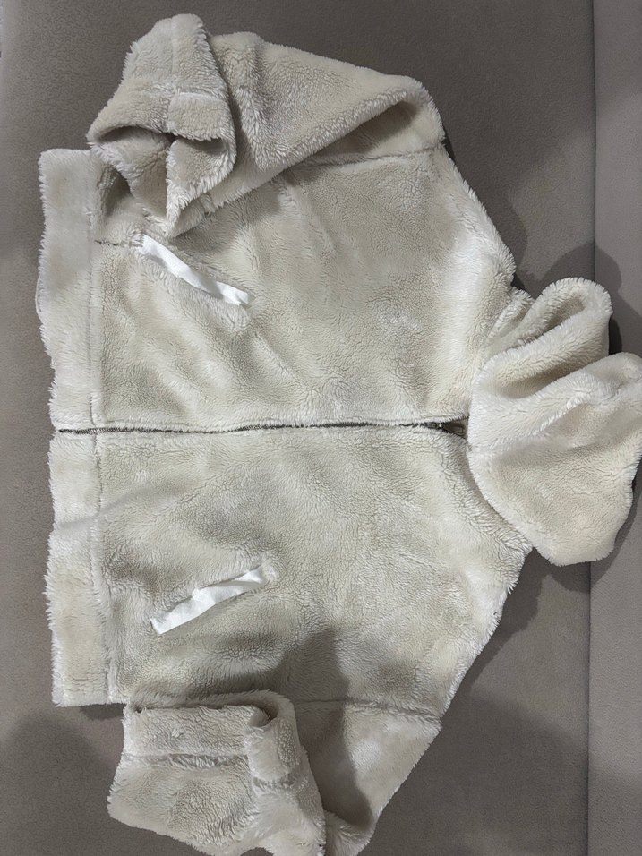 Beyaz Peluş  Ceket - Görsel 2