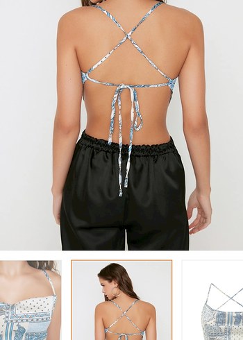 Mavi Desenli Mini Büstiyer - Görsel 2