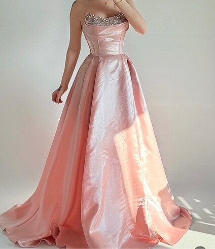 Pembe prenses abiye elbise