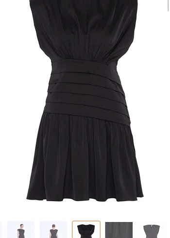 Siyah Pilili Mini Kadın Elbise - Görsel 5