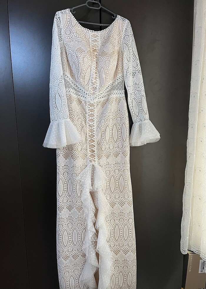 Dantelli nişan elbisesi - Görsel 2