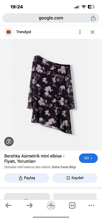m Beden Asimetrik elbise