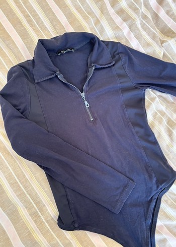 Fermuarlı Lacivert Body - Görsel 3