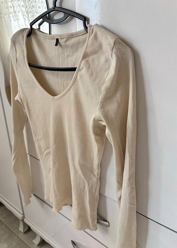 Krem Rengi Bluz - Görsel 3