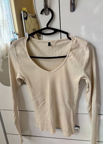 Krem Rengi Bluz - Görsel 4