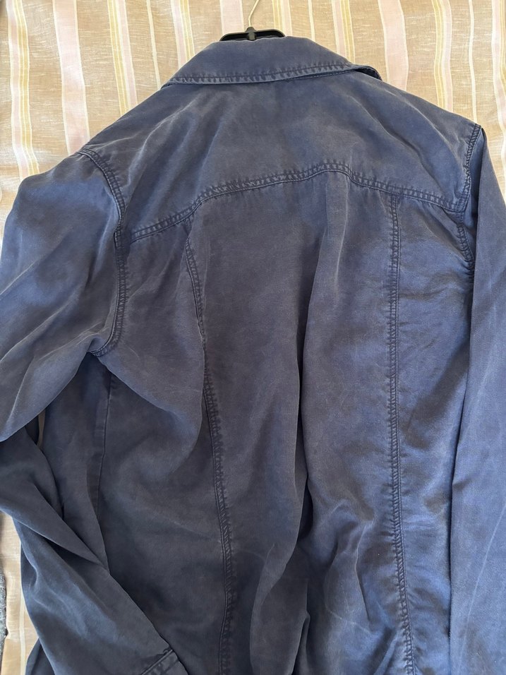 Lacivert Denim Kadın Gömlek - Görsel 2