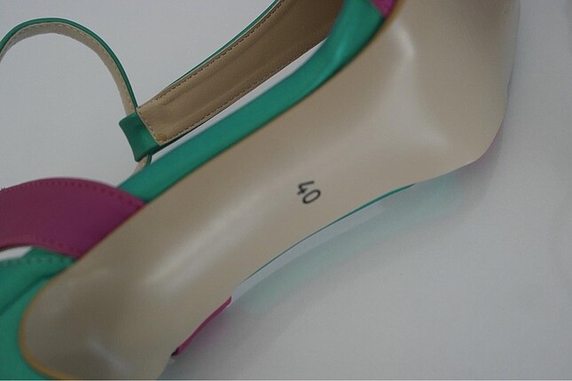 40 Beden çeşitli Renk Octavia Yeşil -Fuşya Ayakkabı