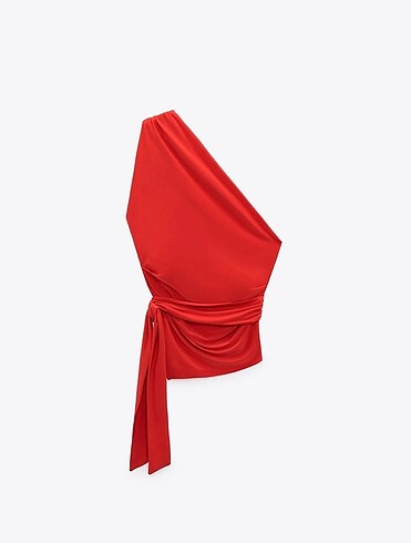 Zara Bağcıklı Asimetrik Bluz