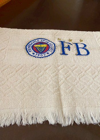  Beden beyaz Renk Nakışlı Beyaz Havlu Fenerbahçe Logolu