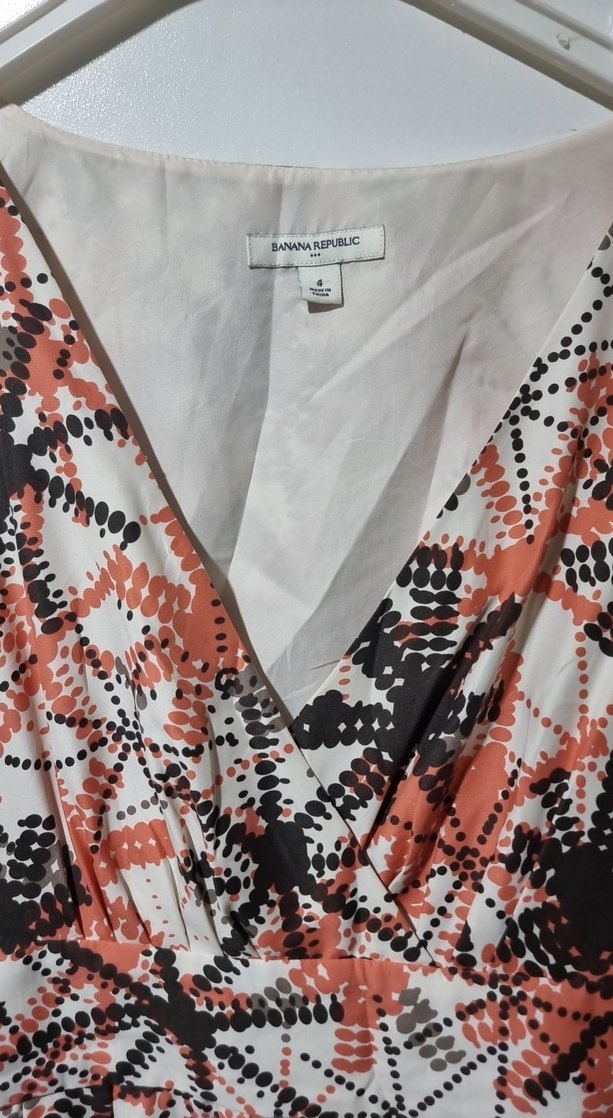 V Yaka Bağlamali Elbise - Görsel 3