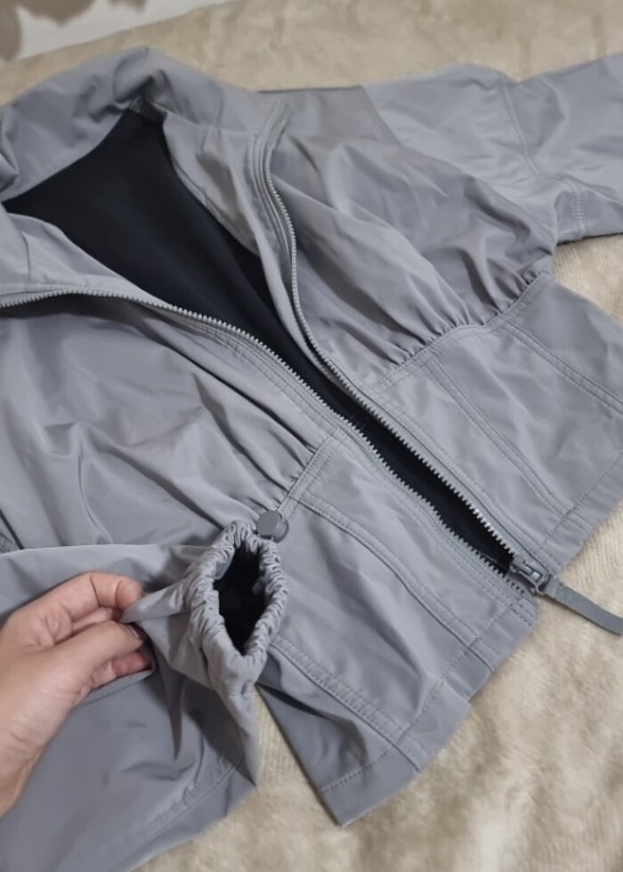 Kısa bomber ceket yağmurluk  - Görsel 3