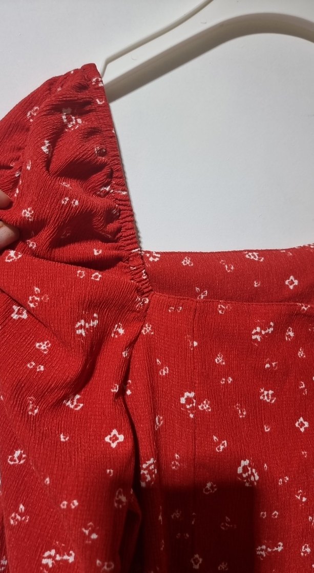 Kırmızı Bohem Elbise - Görsel 3