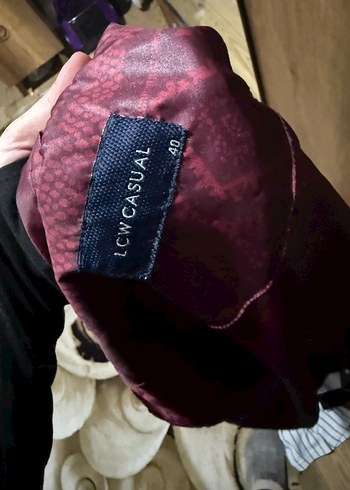 Bordo Fermuarlı Midi Kadın yağmurluk - Görsel 3