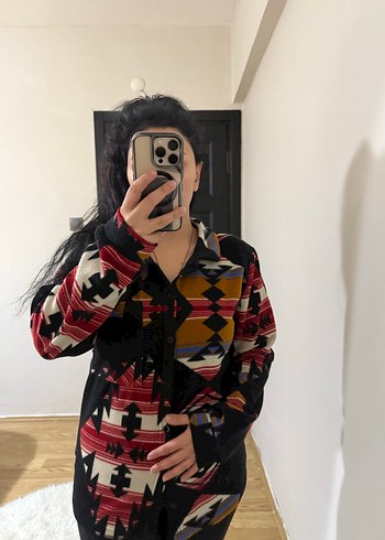 Bohem Tarzı Uzun Kollu Düğmeli Gömlek - Görsel 3