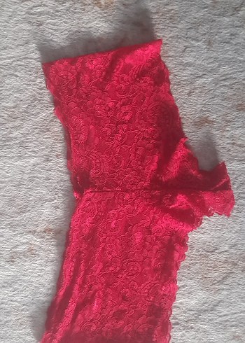 m Beden kırmızı Renk Pierre Cardin Kadın Kırmızı Dantelli Mini boxer