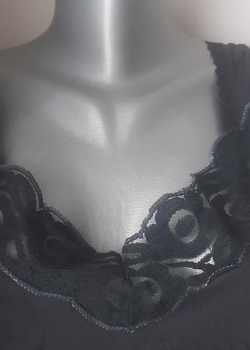 Pierre Cardin Siyah Gotik Midi Kadın Gecelik