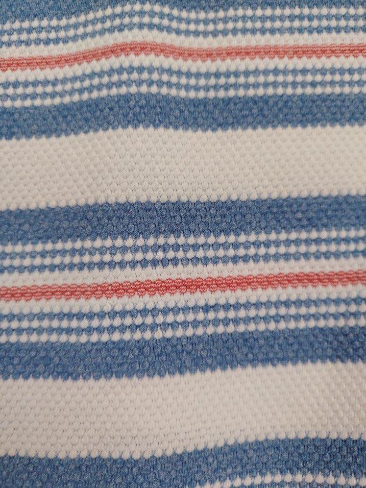 Mavi Çizgili Düğmeli Erkek Polo Tişört - Görsel 5