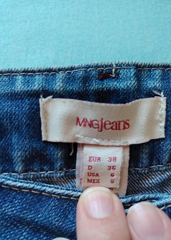 38 Beden Kadın Mavi Mini Denim Şort