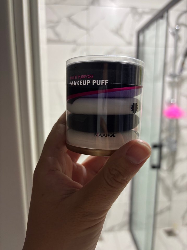 Renkli Makyaj Süngeri ve Pudra Puff Seti - Görsel 2