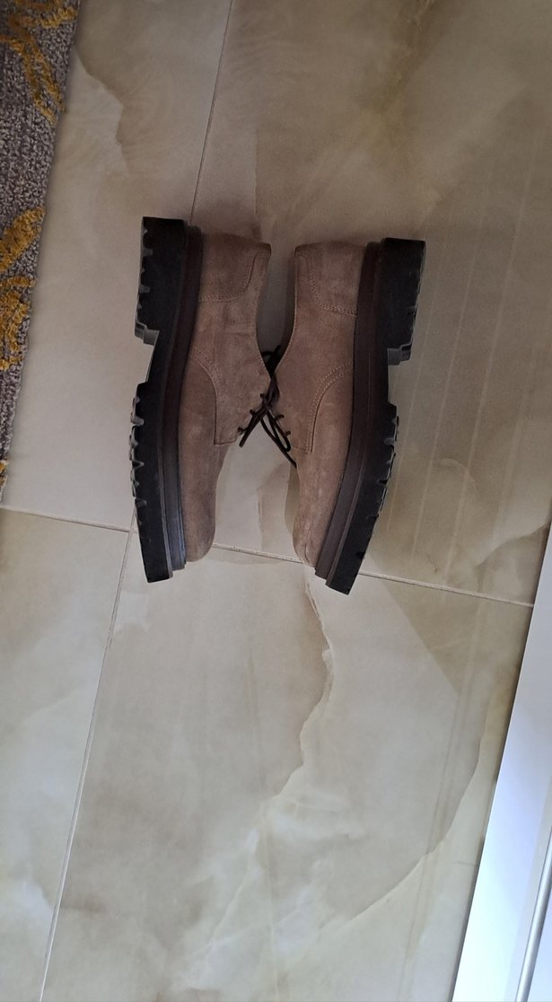 Bej Süet Kadin Ayakkabı - Görsel 2