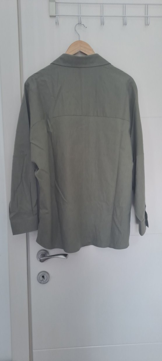 Gri KadinKeten Gömlek Uzun Kollu - Görsel 3