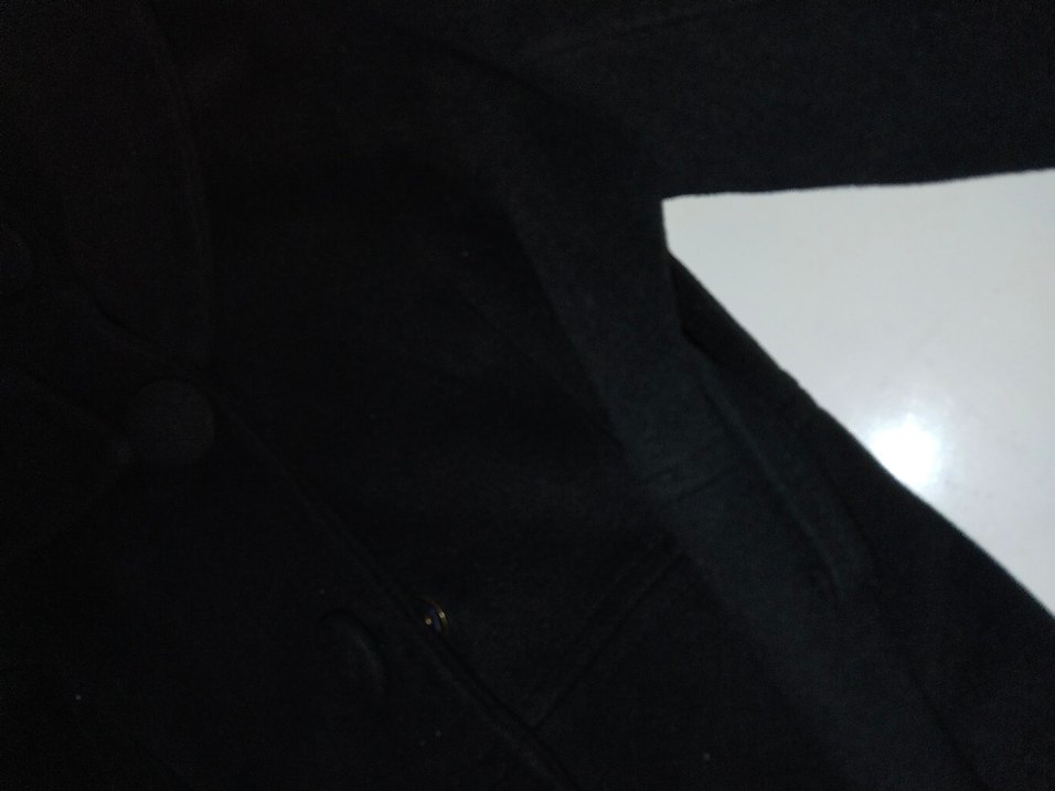 Düğmeli Siyah Kaban - Görsel 3