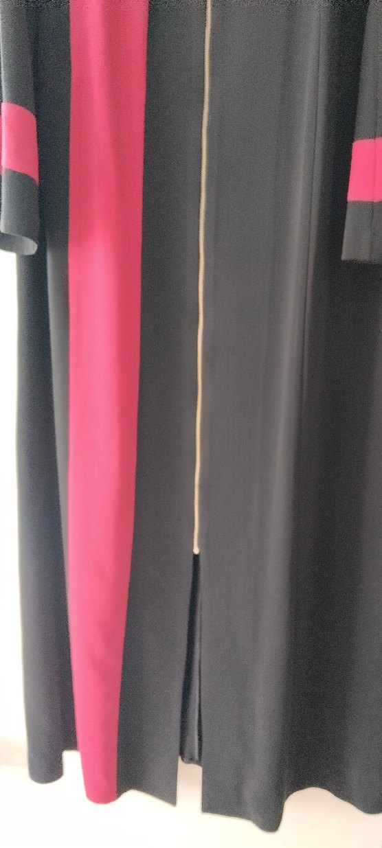 Kadın Uzun Siyah Fuşya ferace - Görsel 5