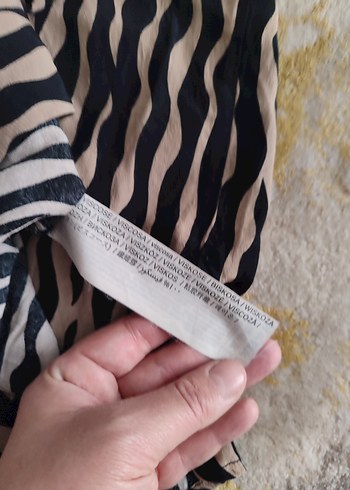 Zebra Desenli Kadın Uzun Kollu Gömlek - Görsel 7