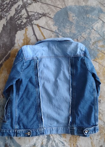 Kadın Mavi Kot Ceket Düğmeli Normal Boy m bedene de olur - Görsel 6