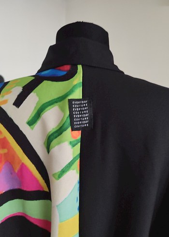 Uzun Kollu, Çok Renkli, Dökümlü Kadın Gömlek - Görsel 6