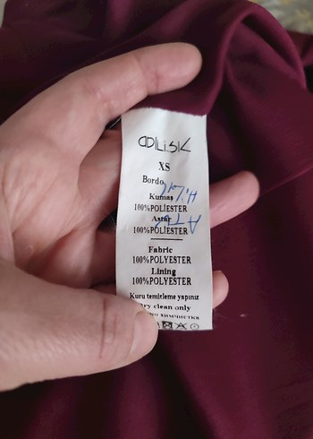 Bordo Drapeli Midi Abiye Elbise - Görsel 8