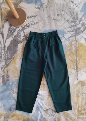 Kadın Haki Regular Fit Kumaş Pantolon - Görsel 6