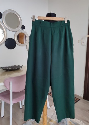 Kadın Haki Regular Fit Kumaş Pantolon - Görsel 5
