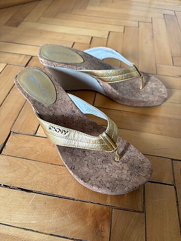 Y2k Lolita DKNY Dolgu Topuk Terlik