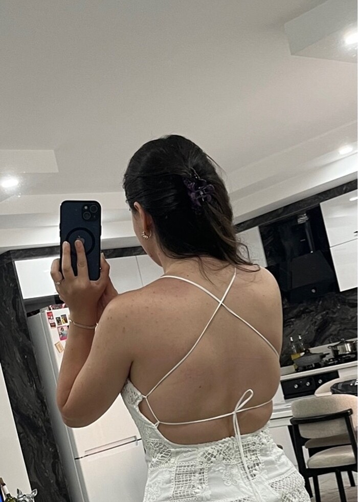 Stradivarius elbise beyaz - Görsel 3