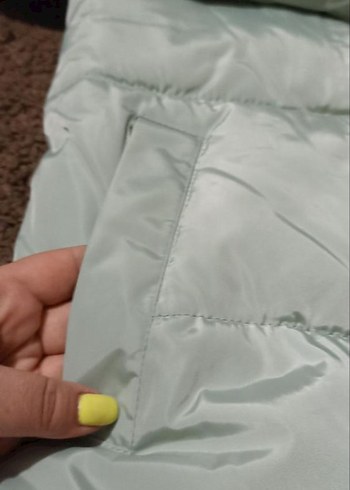 Düğmeli, Kapüşonlu Uzun Kadın Kışlık Mont - Görsel 5