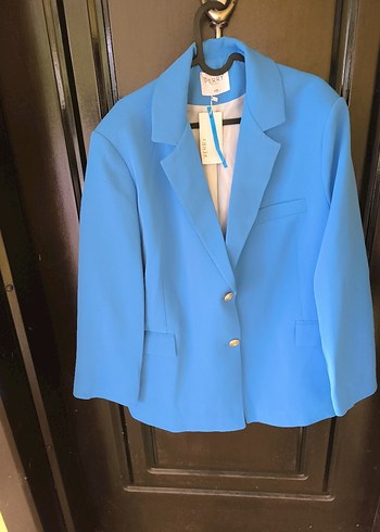 Perry mavi Düğmeli Kadın Blazer Ceket - Görsel 5