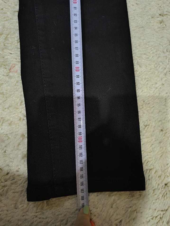 Tommy Hilfiger siyah Fermuarlı Dar Kesim Midi Denim Pantolon - Görsel 5