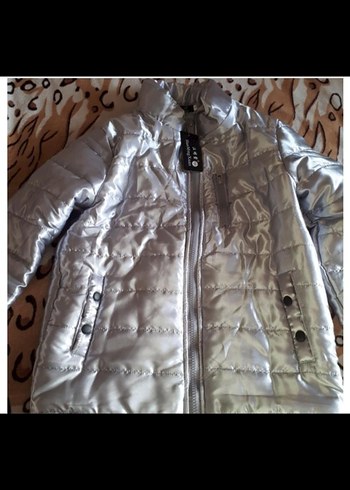 Erkek Gri Metalik Fermuarlı Mont - Görsel 2