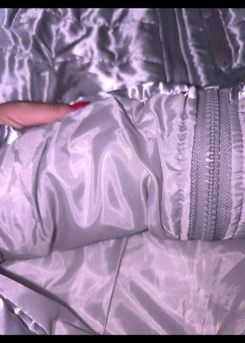 Erkek Gri Metalik Fermuarlı Mont - Görsel 4