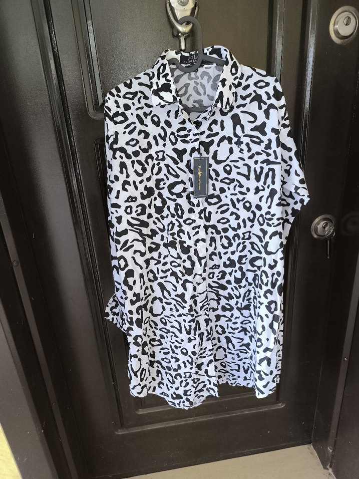 Ralph Lauren zebra Desenli Uzun Kollu Kadın Tunik - Görsel 4