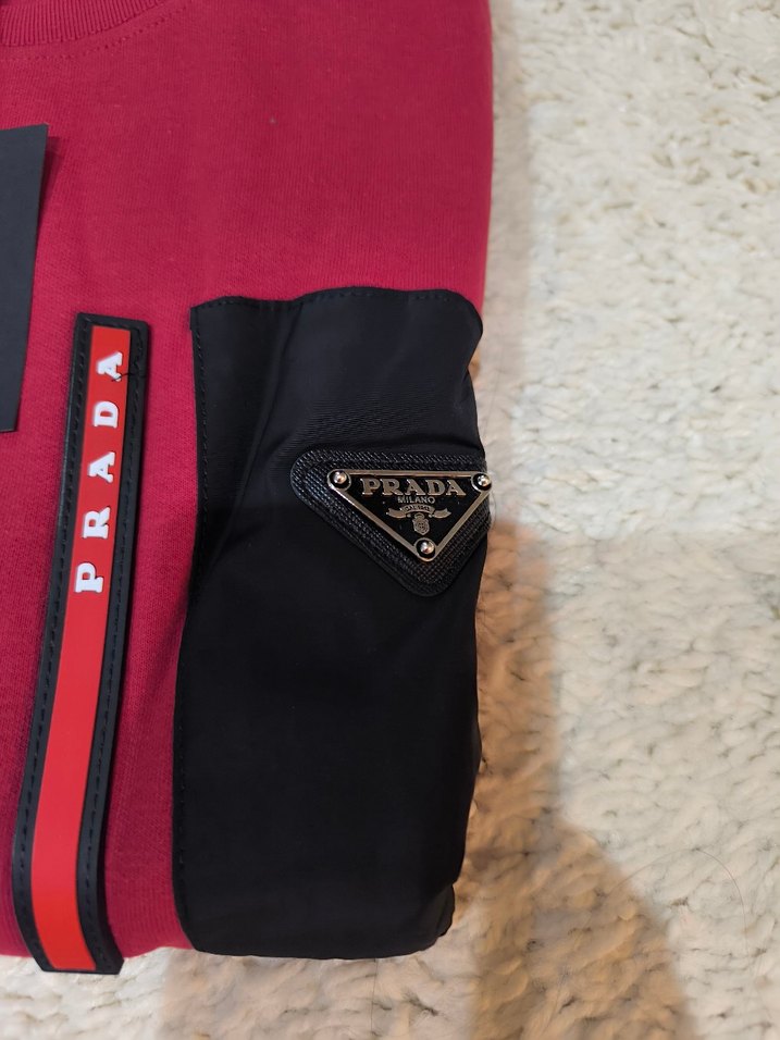 prada kırmızı Erkek  Takımı, Kısa Kollu - Görsel 2