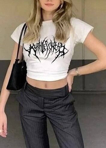 Harajuku Punk Metal Latter Crop