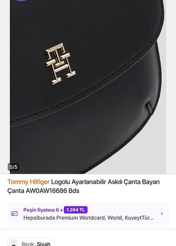Tommy Hilfiger Logolu Ayarlanabilir Askılı Bayan Çanta - Görsel 4