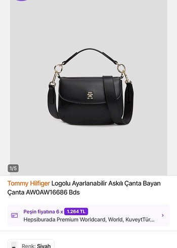 Tommy Hilfiger Logolu Ayarlanabilir Askılı Bayan Çanta - Görsel 2