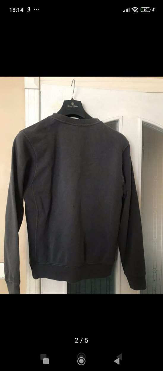 Erkek Gri Baskılı Sweatshirt - Görsel 2