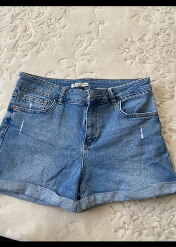 Kadın Mavi Denim Mini Şort