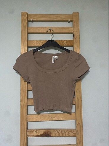 H&M Hm camel kısa crop
